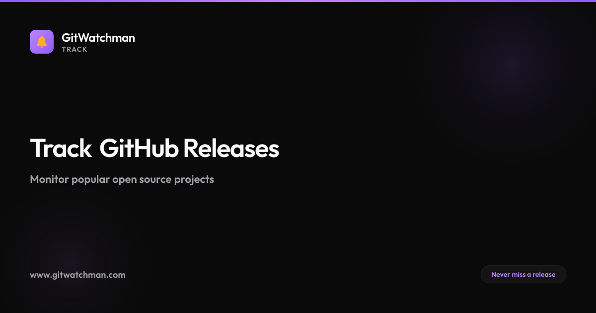 Track GitHub Releases - Open Source Projects